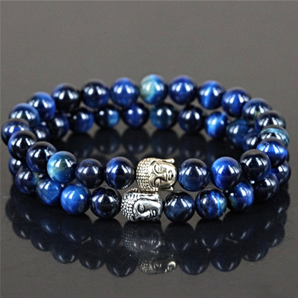 Bracelets Karma Bouddha en Oeil de faucon