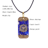 Collier orgonite "Force intérieure" en Lapis Lazuli