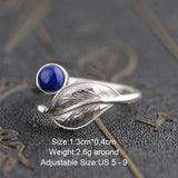 Bague en argent onyx rouge ou lapis-lazuli