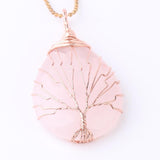 collier quartz rose