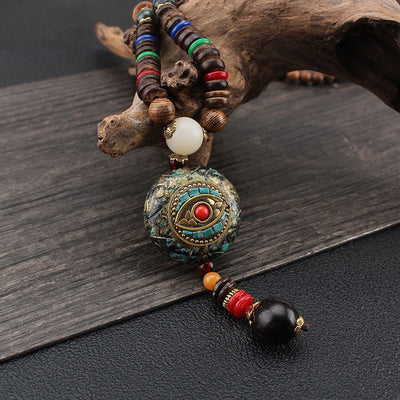 Collier Népalais en perles de bois