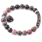 Bracelet "Energie du cœur" en Rhodonite