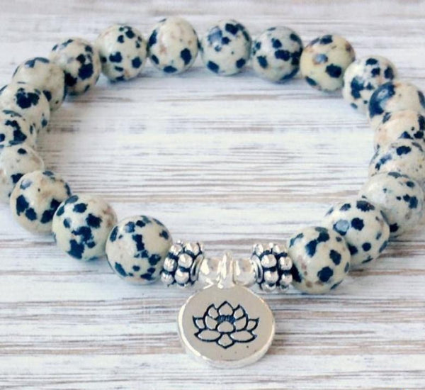 Bracelet Calme intérieur en Jaspe Dalmatien