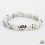 Bracelet Elephanteau en Howlite