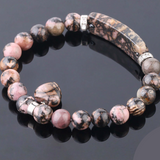 Bracelet "Energie du cœur" en Rhodonite