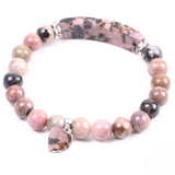 Bracelet "Energie du cœur" en Rhodonite