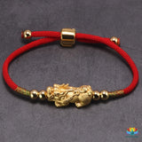 Bracelet porte-chance Pi Yao plaqué or 24K ou argent 999