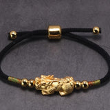 Bracelet porte-chance Pi Yao plaqué or 24K ou argent 999