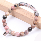 Bracelet "Energie du cœur" en Rhodonite