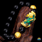 Bracelet thermique Fortune en Agate Noire