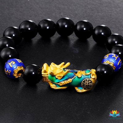 Bracelet thermique Fortune en Agate Noire