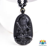 Pendentif Amulette Chinoise en Obsidienne