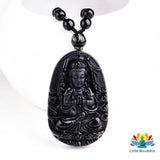 Pendentif Amulette Chinoise en Obsidienne