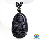 Pendentif Amulette Chinoise en Obsidienne