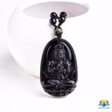 Pendentif Amulette Chinoise en Obsidienne