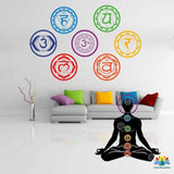 Stickers muraux 7 chakras - 19 x19cm